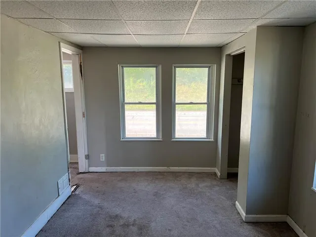 an empty room with a window
