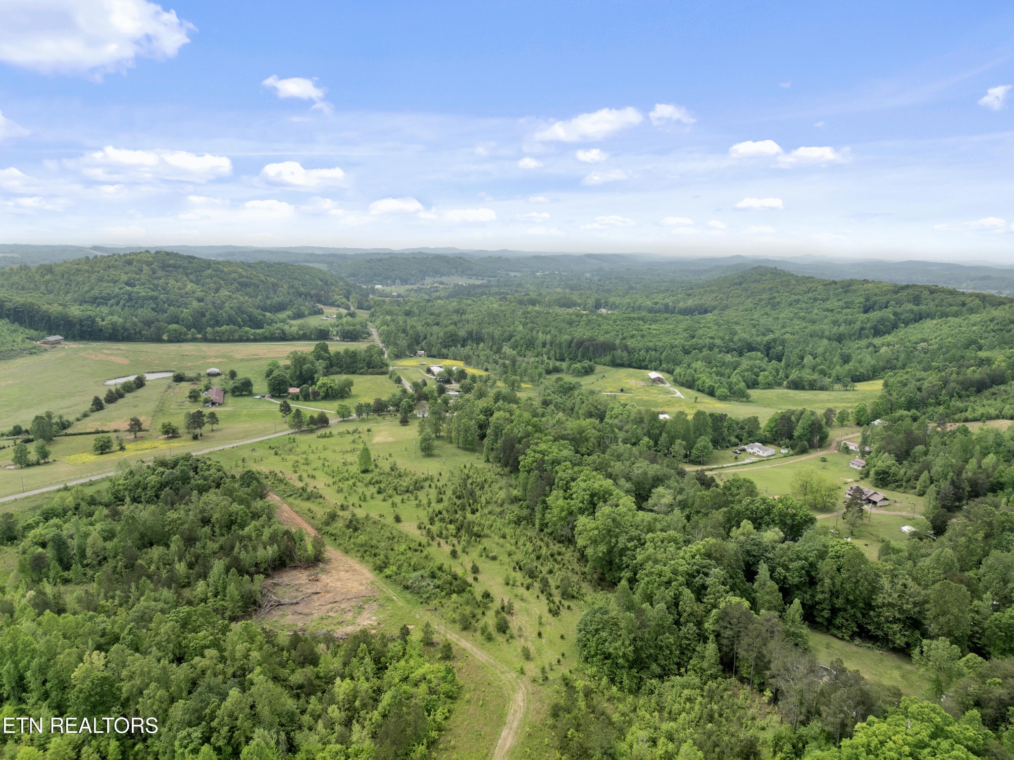 292 Buckner Road Philadelphia, TN 37846 - Photo 36 of 38 an aerial view of residential houses with outdoor space and trees
