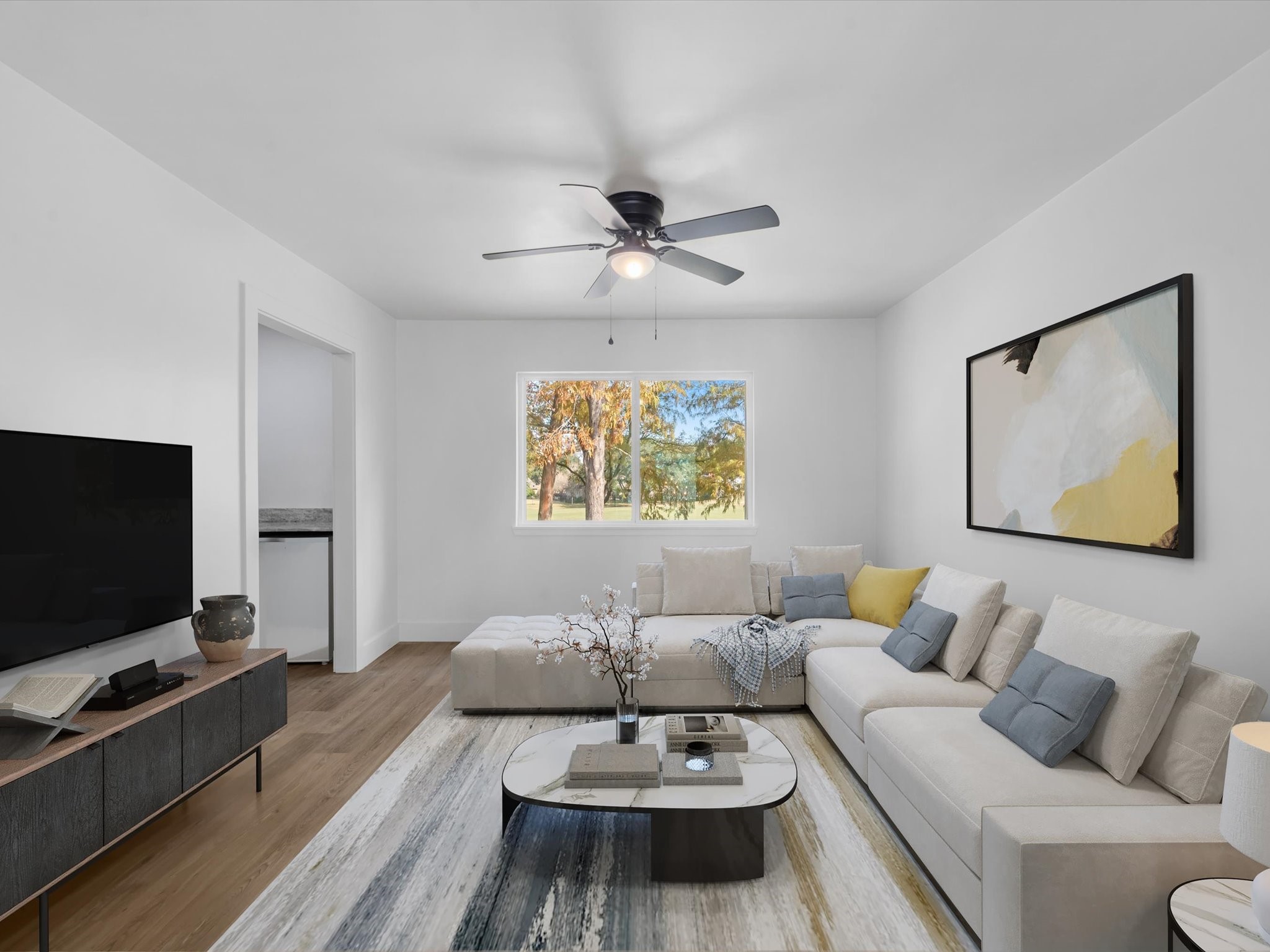 3514 La Costa Road Missouri City, TX 77459 - Photo 21 of 38 a living room with furniture and a flat screen tv