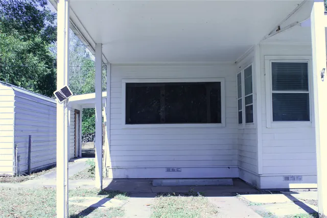 a view of a entryway door front of house