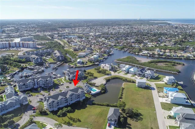 a view of a city with an ocean view