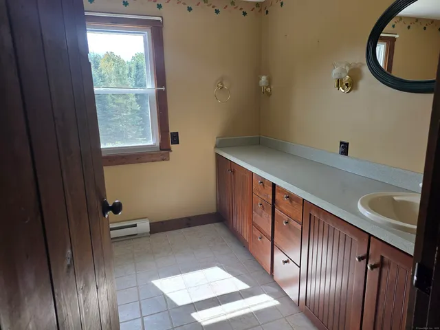 an empty room with a window