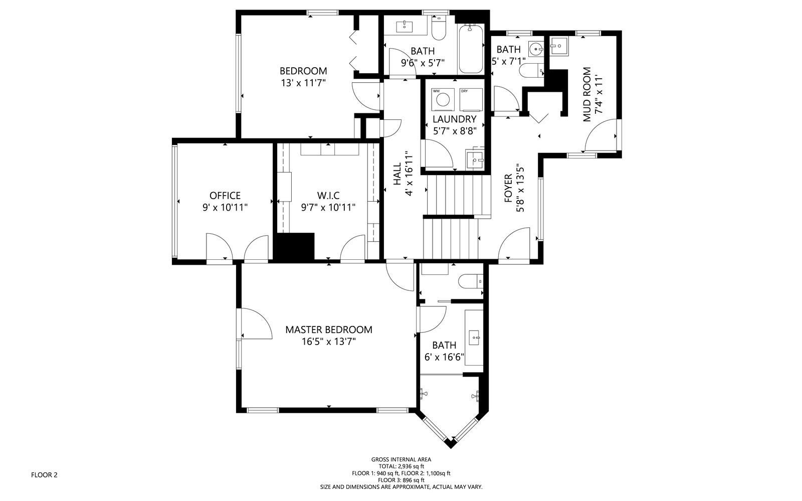 46 Lake Ridge Drive Sidney, ME 04330 - Photo 53 of 55 2nd Level Floor Plan