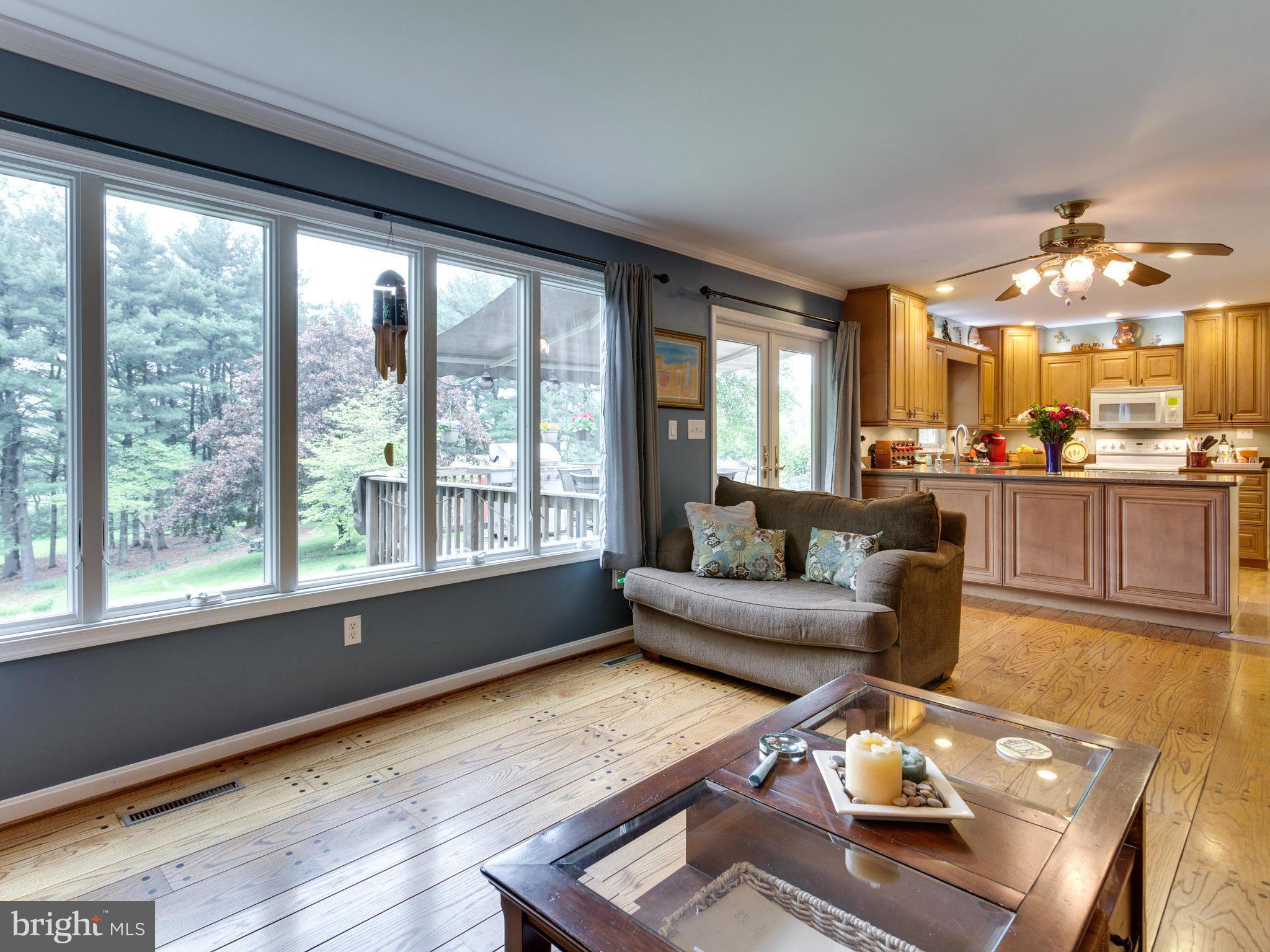 Family Room with gorgeous view from picture window