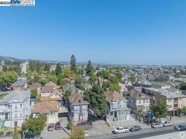 an aerial view of a city