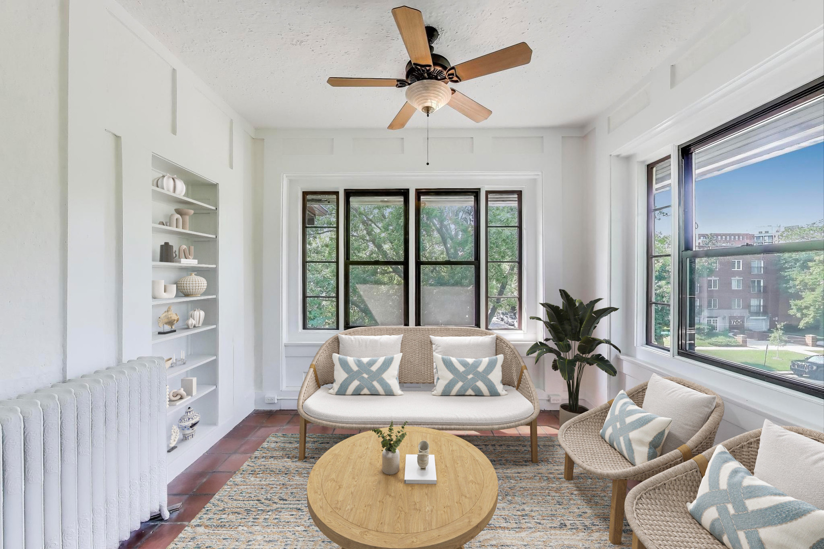 1641 Hinman Avenue, Unit 3 Evanston, IL 60201 - Photo 11 of 30 a living room with furniture and a large window
