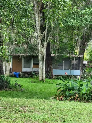 a view of a trees with a big yard