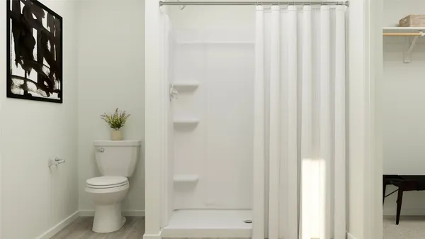a bathroom with a toilet
