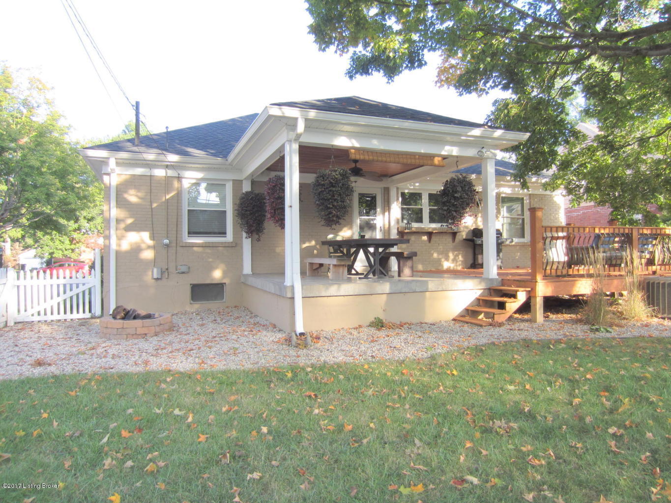 316 Sage Road Louisville, KY 40207 - Photo 23 of 28 Comfy and cool covered patio and fire pit.