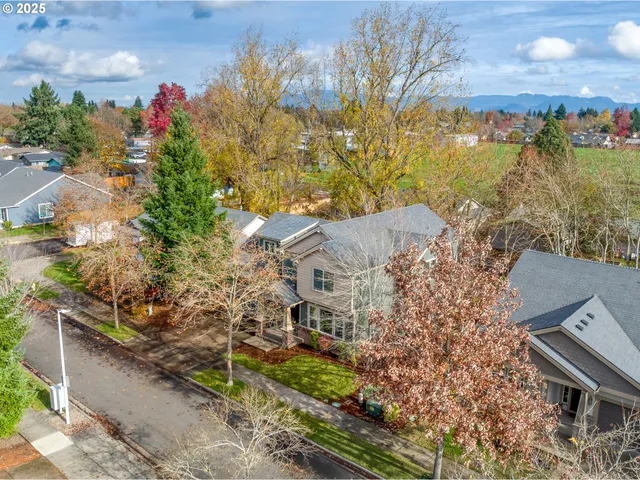 an aerial view of multiple house