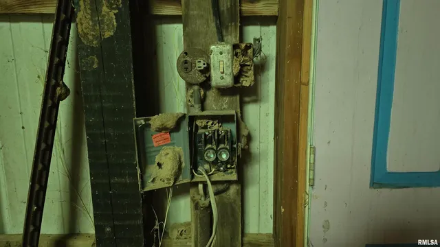 a close view of door