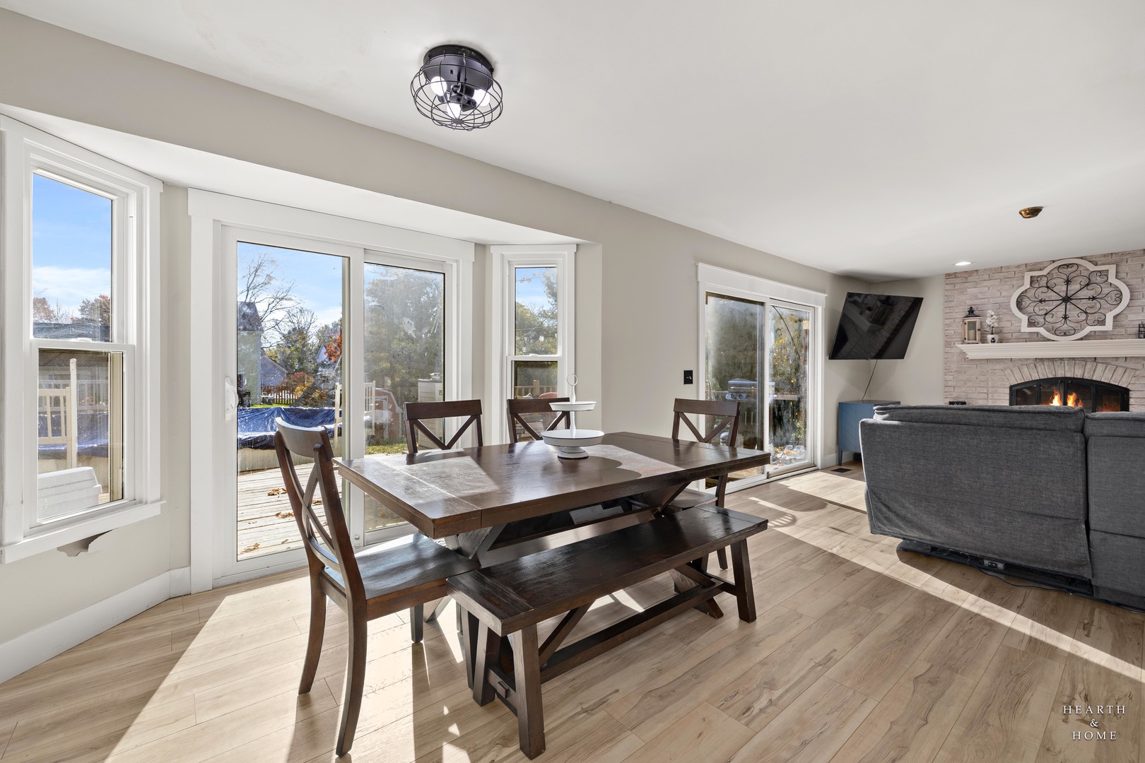 56 Huntcliff Court Fox River Grove, IL 60021 - Photo 16 of 42 a view of a dining room with furniture and a window