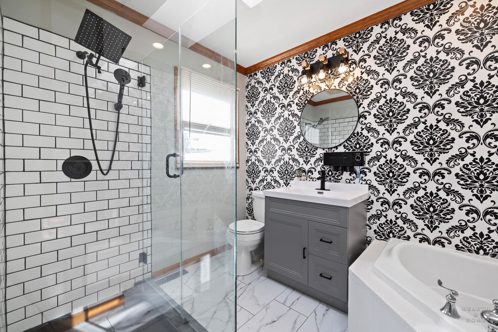 56 Huntcliff Court Fox River Grove, IL 60021 - Photo 26 of 42 a bathroom with a sink toilet and shower
