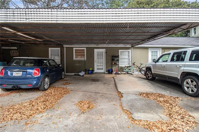 a view of a cars parking space