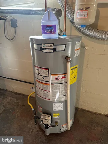 a close view of water heater room