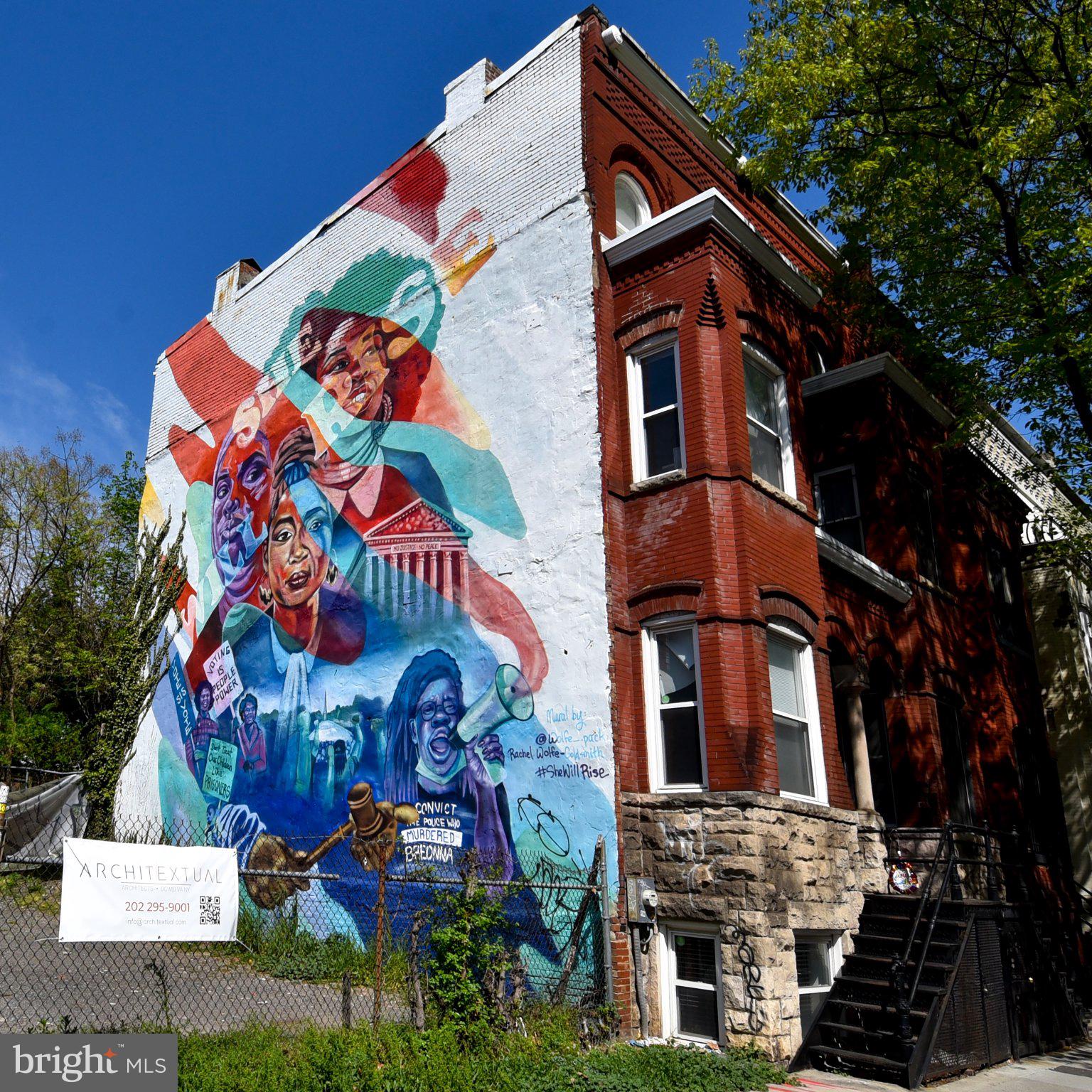 1316 9th Street Northwest Washington, DC 20001 - Photo 37 of 44 Vibrant mural celebrates community spirit.
