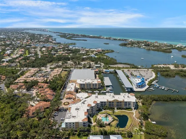 an aerial view of residential building with outdoor space