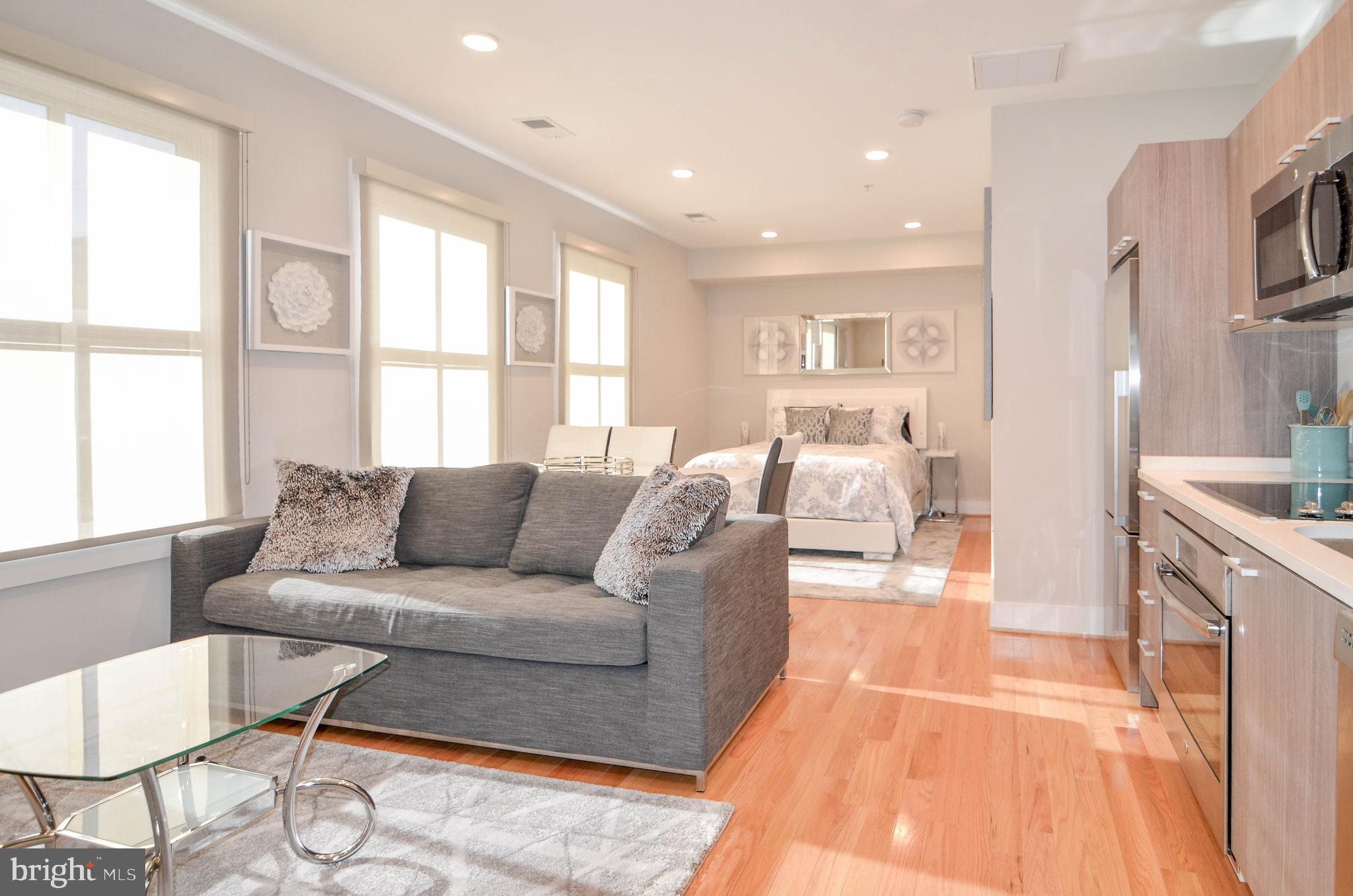 1072 Thomas Jefferson Street Northwest Washington, DC 20007 - Photo 41 of 58 a living room with furniture and a fireplace