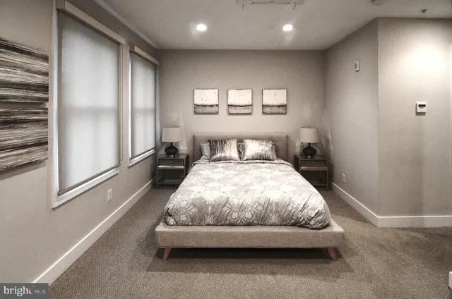 a view of a hallway with closet area