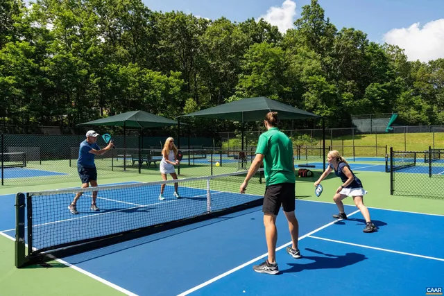 a view of a park with slide