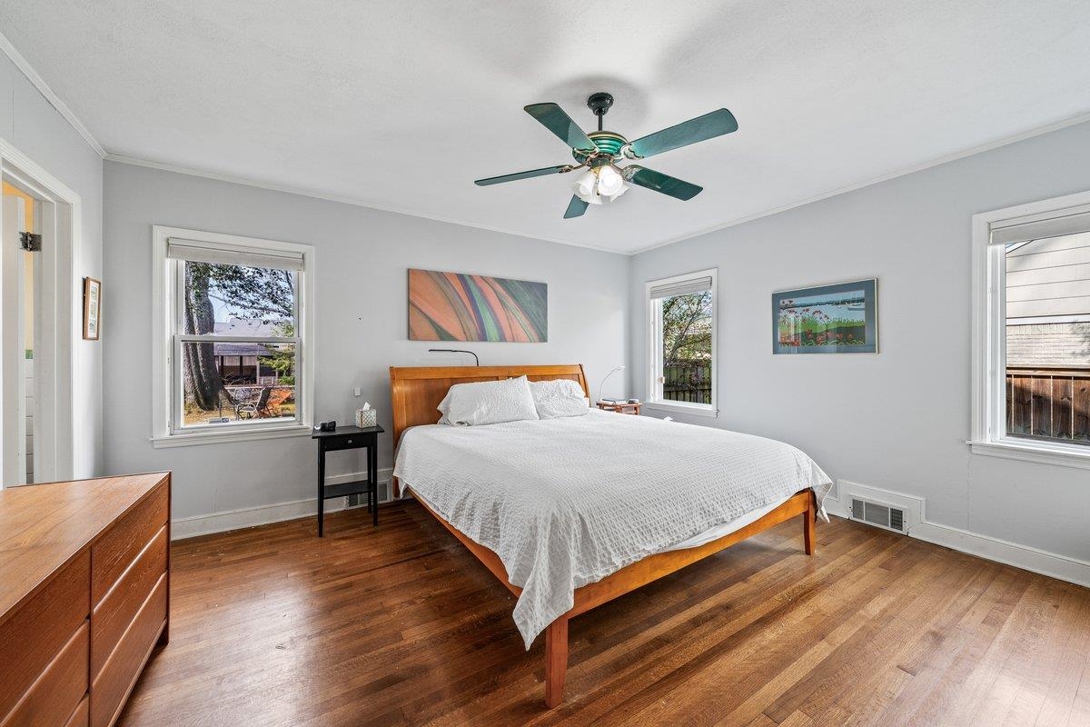 353 Colonial Road Memphis, TN 38117 - Photo 18 of 37 Bedroom with hardwood / wood-style floors and a ceiling fan