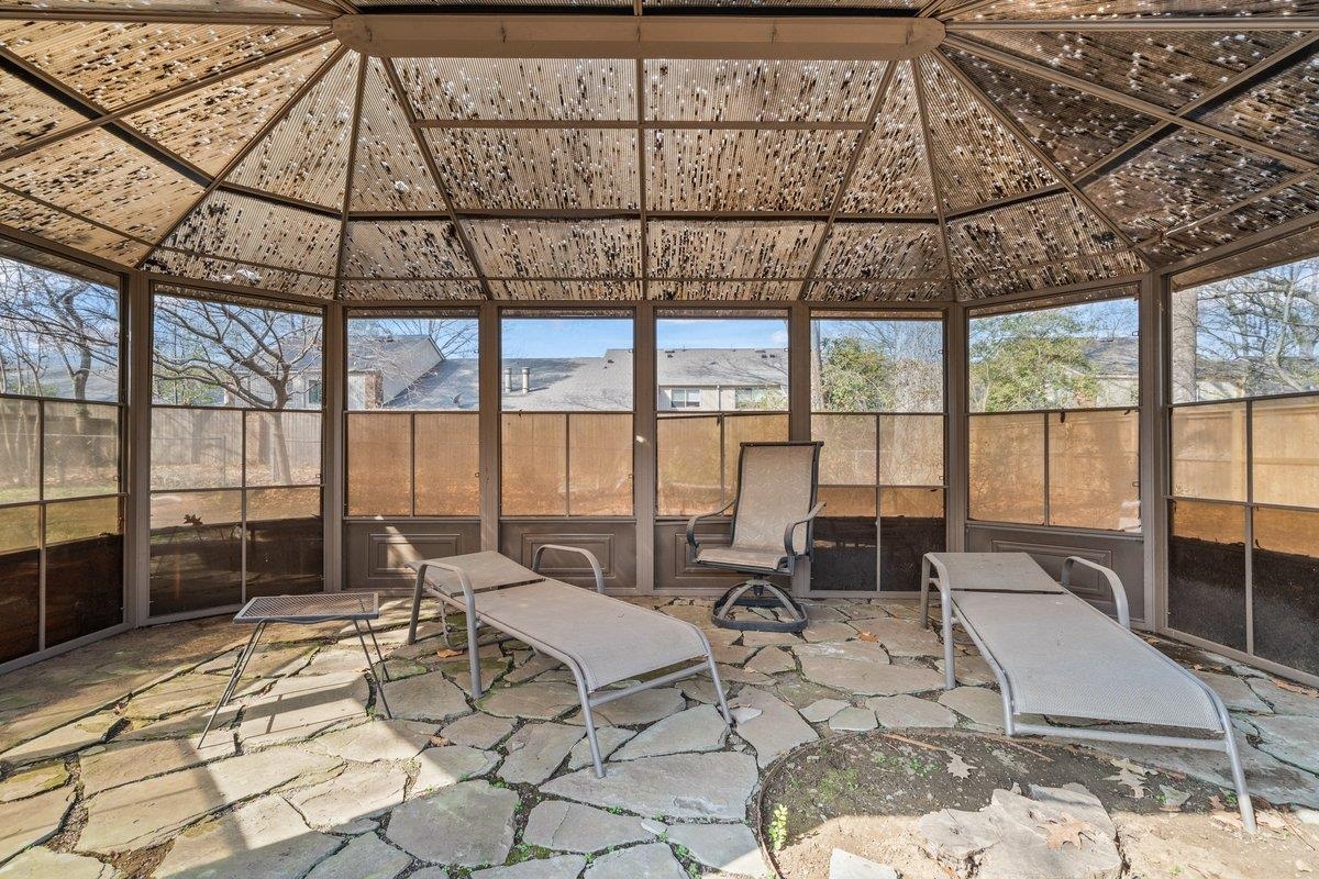 353 Colonial Road Memphis, TN 38117 - Photo 31 of 37 View of patio featuring a gazebo and a sunroom