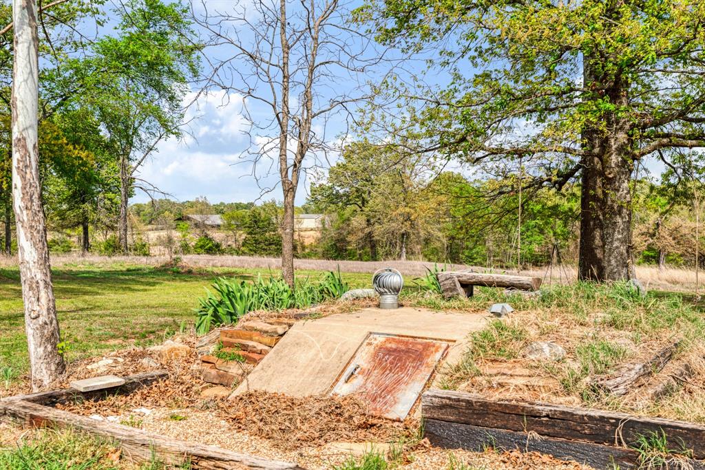 3178 East 2150 Road Grant, OK 74738 - Photo 17 of 40 a view of a yard with plants and trees in the background