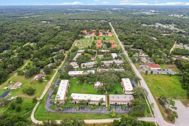 an aerial view of a city with lots of residential buildings