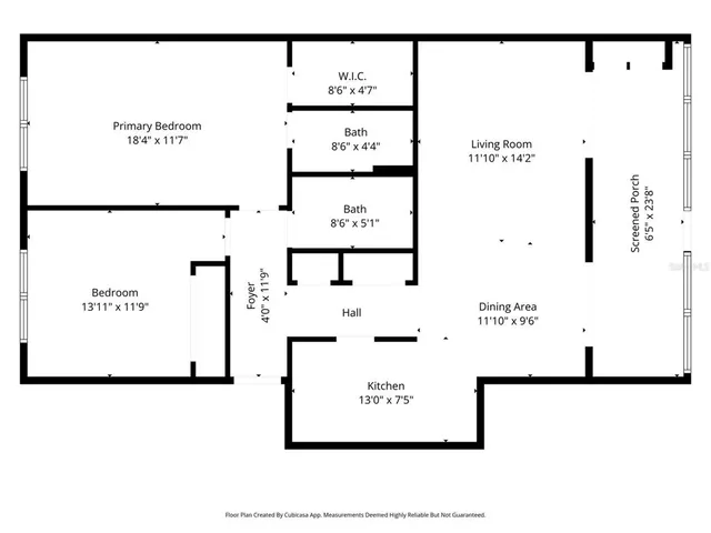 a view of an empty room