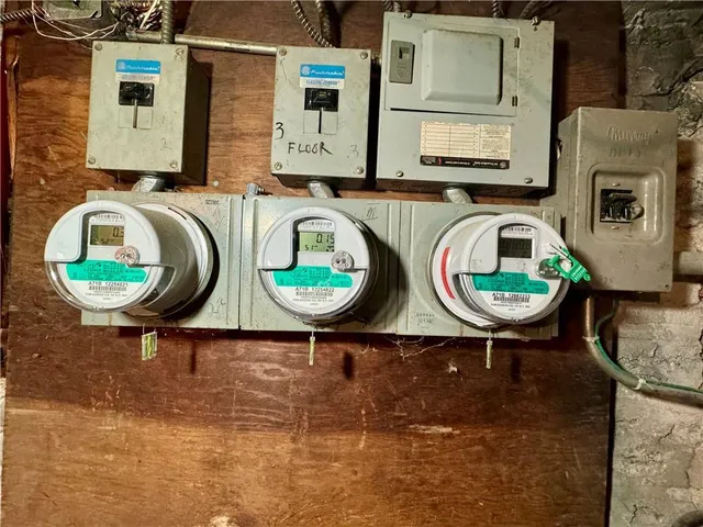 a close view of water heater room