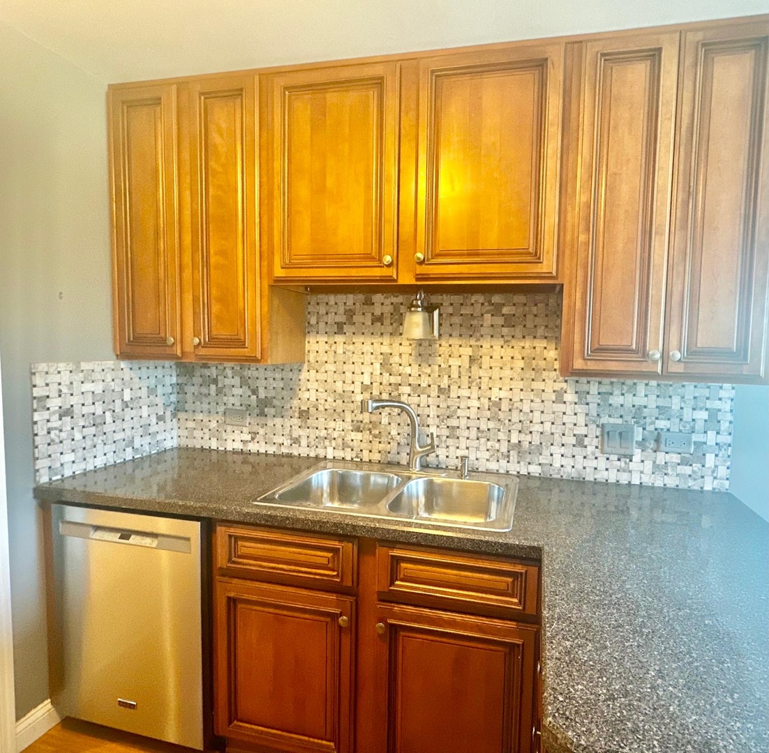 575 Greystone Lane, Unit A2 Wheeling, IL 60090 - Photo 3 of 13 a kitchen with a sink window and cabinets
