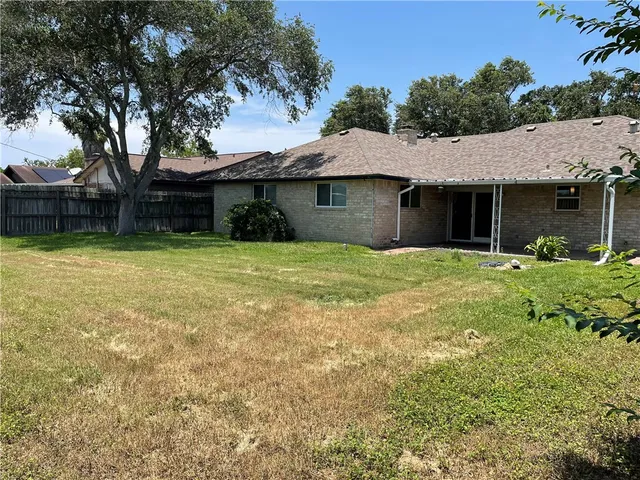 a backyard of a house