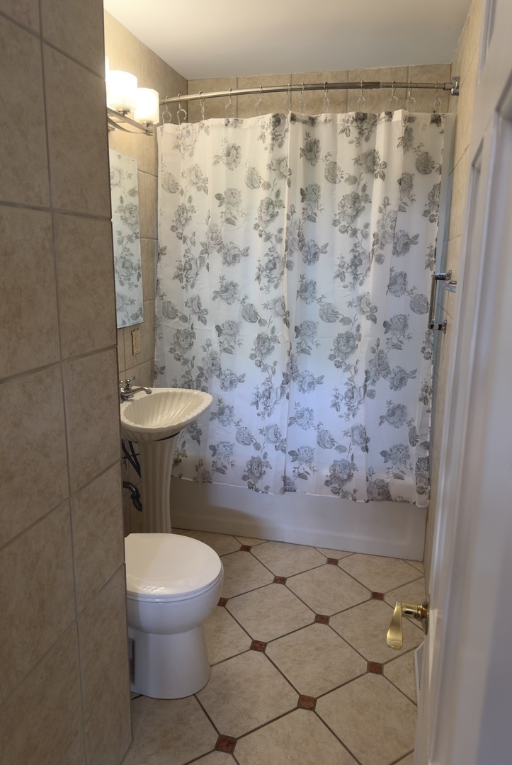 15751 Burr Oak Road Plano, IL 60545 - Photo 7 of 7 a white toilet sitting next to a shower curtain