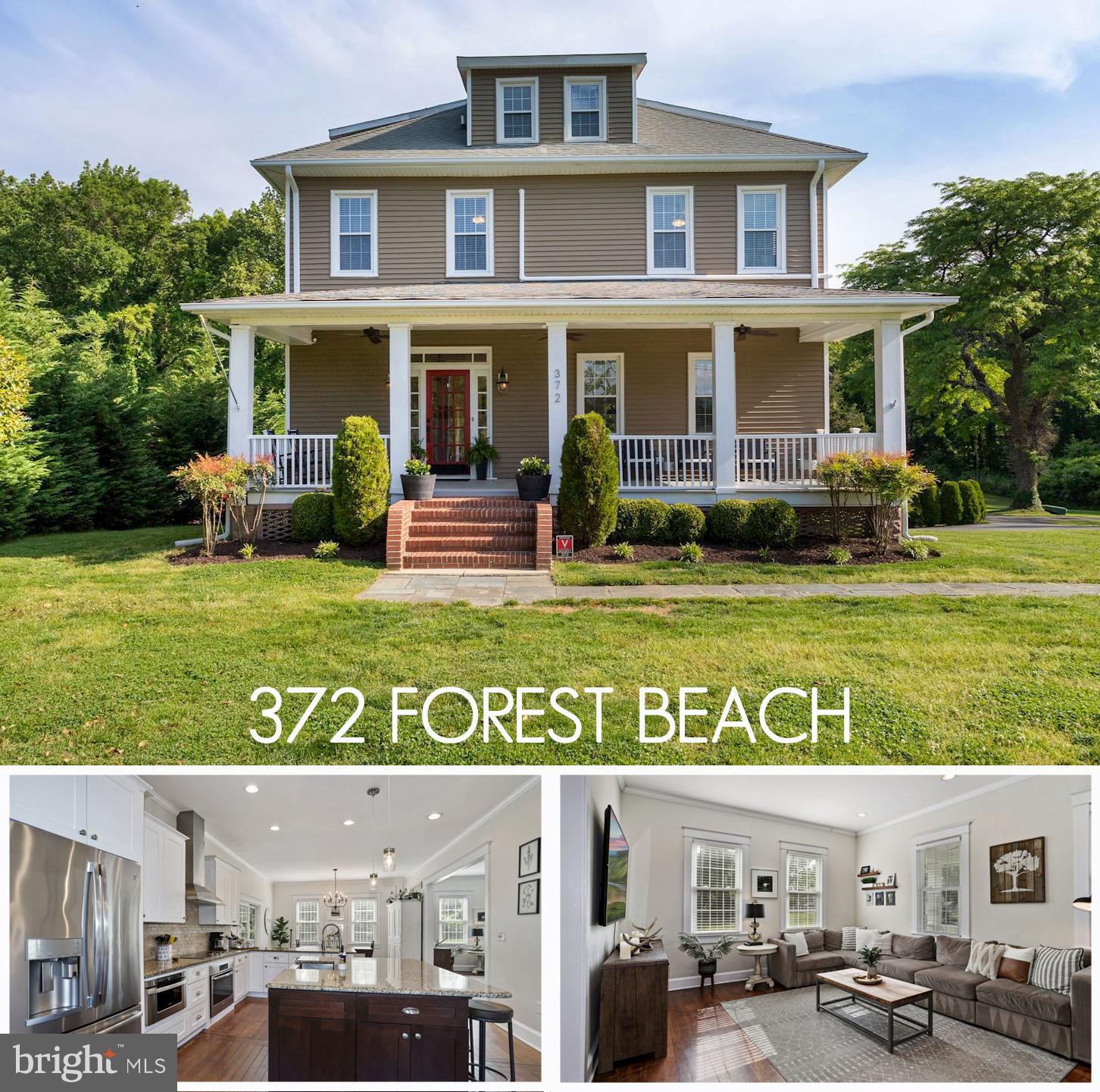 372 Forest Beach Road Annapolis, MD 21409 - Photo 1 of 49 Stunning Four Square architecture from the 1930s.