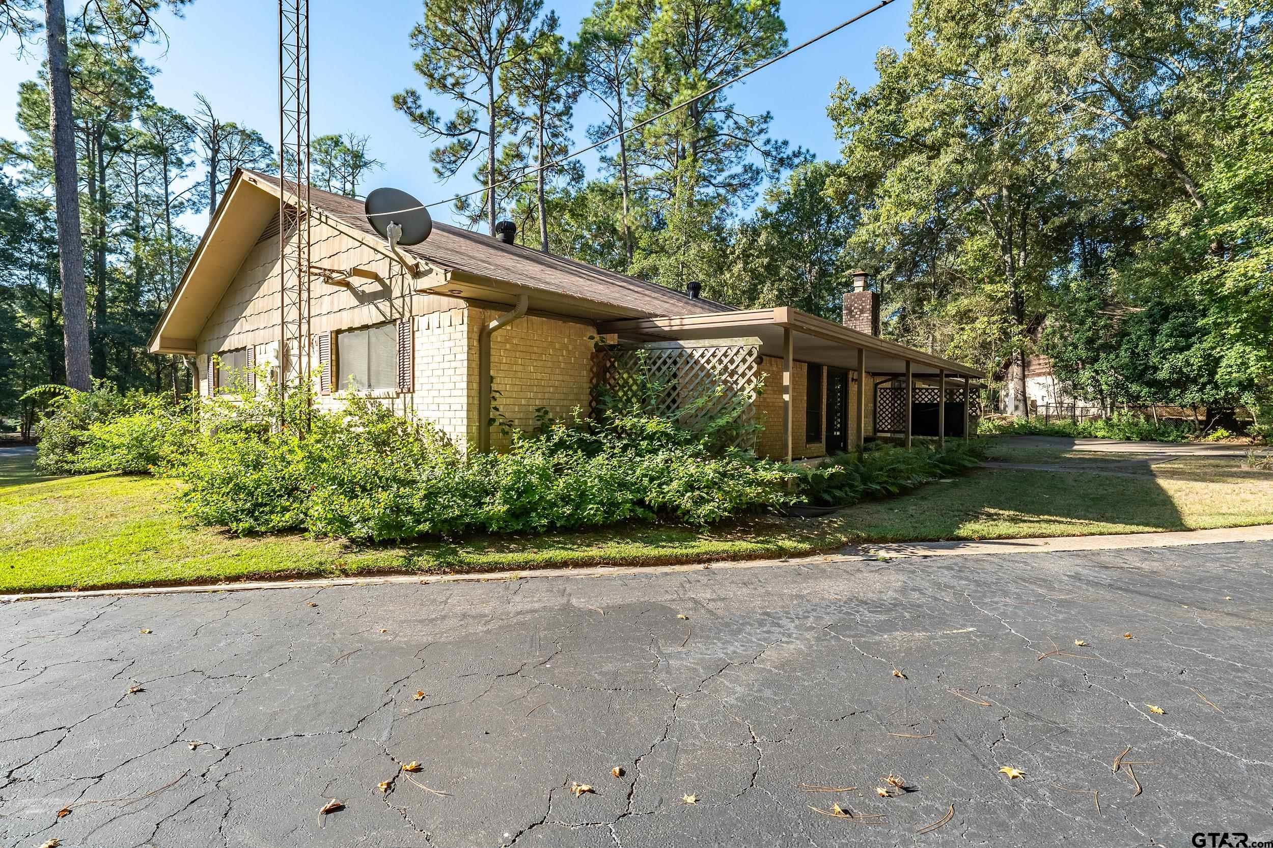 331 Bent Horseshoe Lane Holly Lake Ranch, TX 75765 - Photo 2 of 44 a front view of a house with a yard and trees