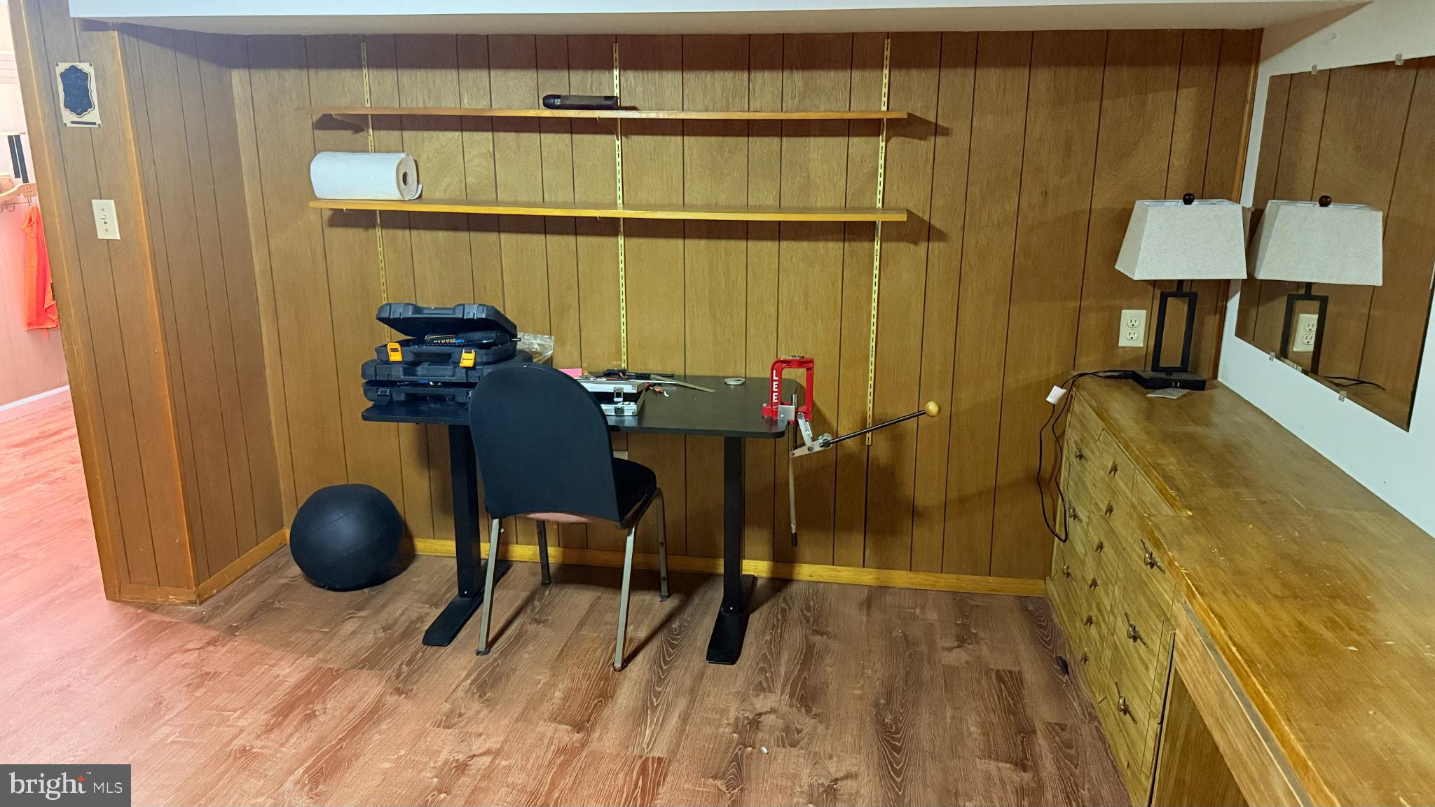 242 Spring Street State College, PA 16801 - Photo 70 of 75 Basement -Cozy workspace with warm wooden accents.
