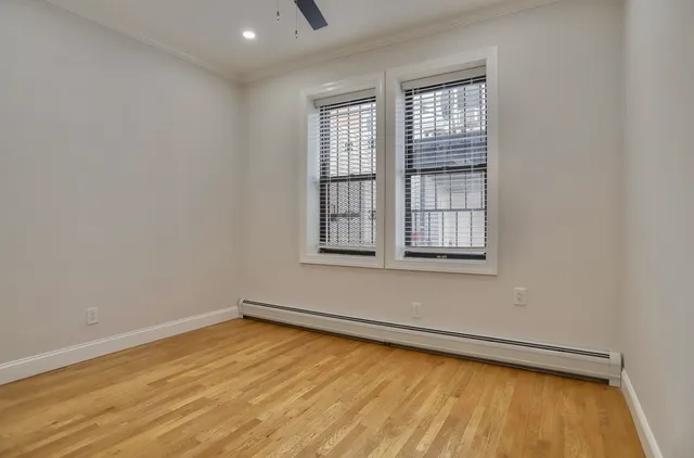 an empty room with a window