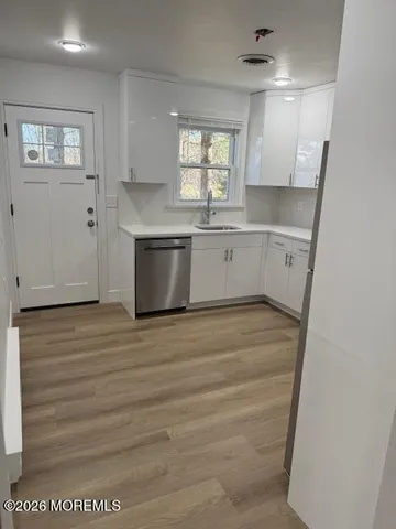 a view of kitchen and window