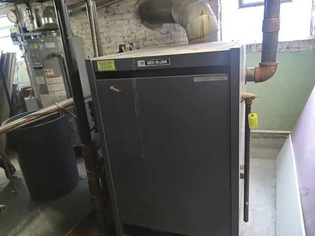 a close view of water heater