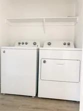 a close view of washer and dryer