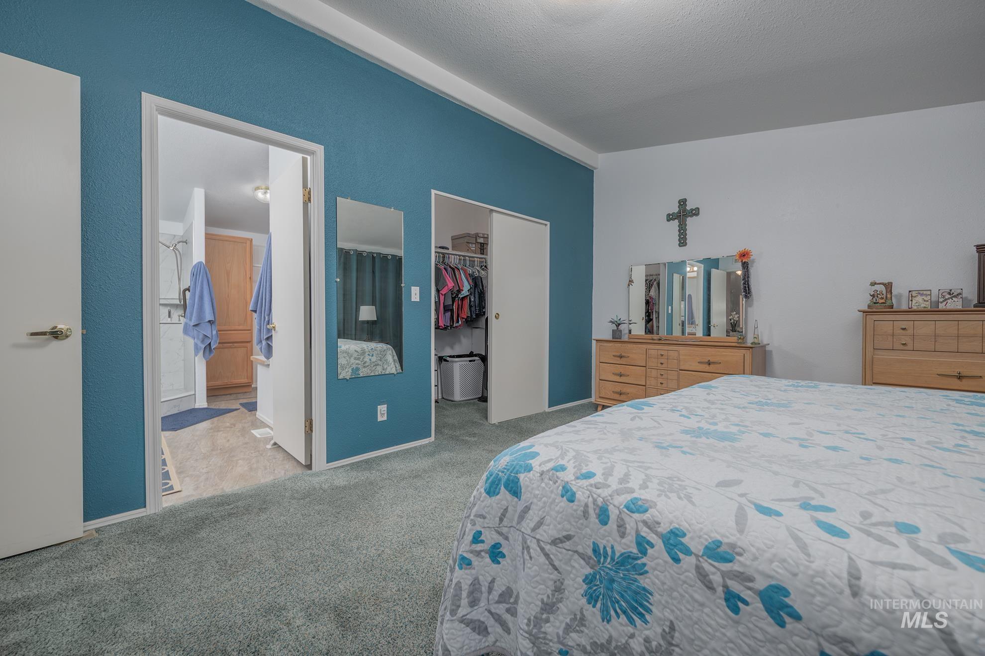2750 Alden Road, Unit 27 Fruitland, ID 83619 - Photo 19 of 45 Carpeted bedroom with a walk in closet and connected bathroom