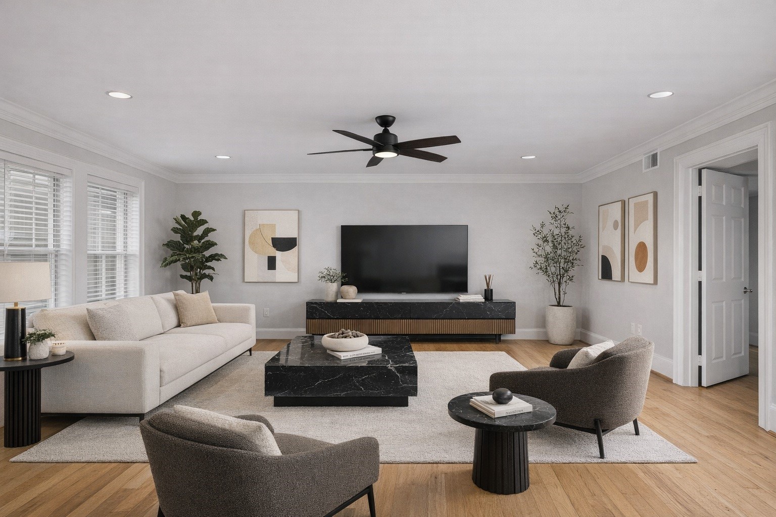 1621 Heights Boulevard, Unit 3 Houston, TX 77008 - Photo 2 of 47 Virtually staged super open living room