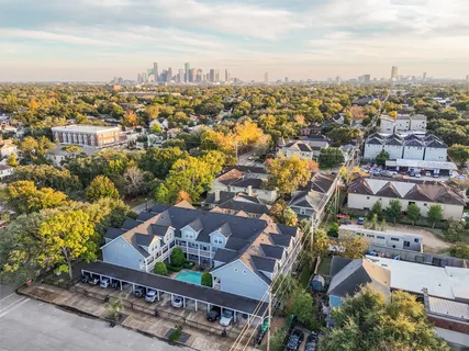 an aerial view of multiple house