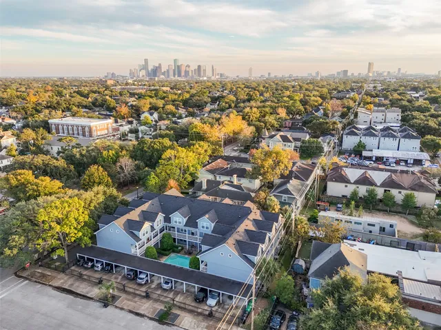 an aerial view of multiple house