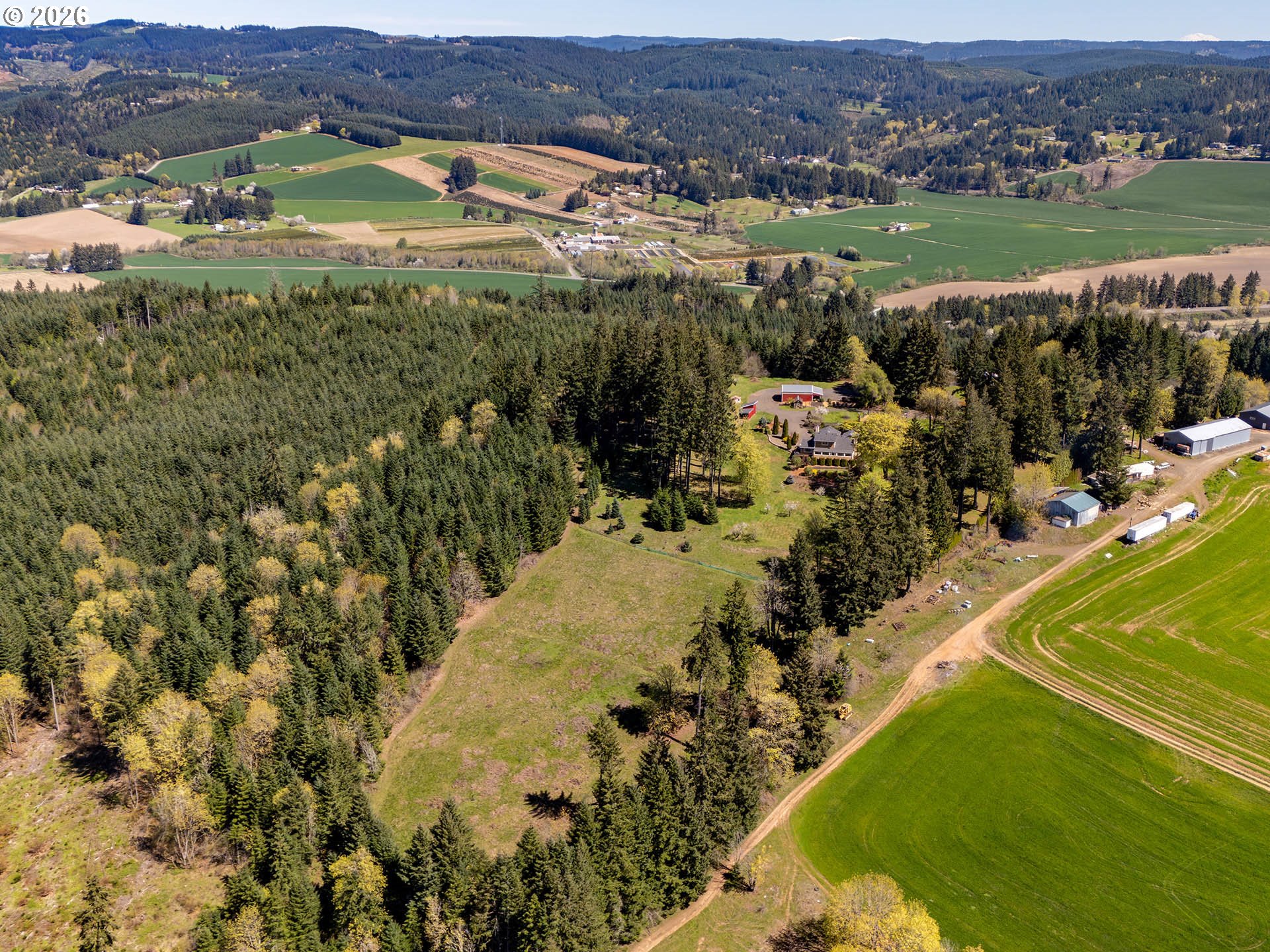 45045 Northwest Elk Mountain Road Banks, OR 97106 - Photo 43 of 48 an aerial view of residential houses with outdoor space and trees