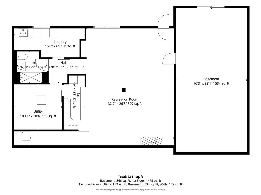 501 Baker Road Freedom, PA 15042 - Photo 50 of 50 LOWER FIN LEVEL WITH MEASUREMENTS