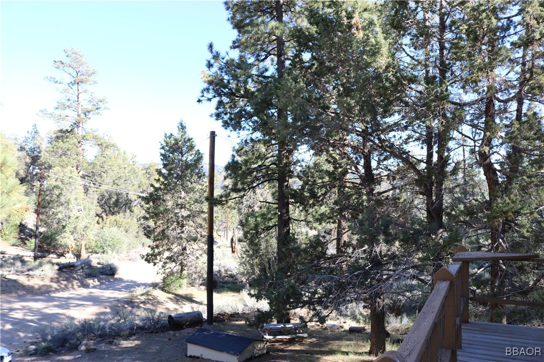 21 Holcomb Valley Road Fawnskin, CA 92333 - Photo 20 of 24 Looking southeast down the road towards the lake and North Shore Drive