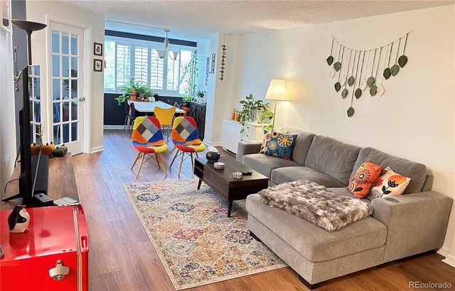 a living room with furniture and a couch