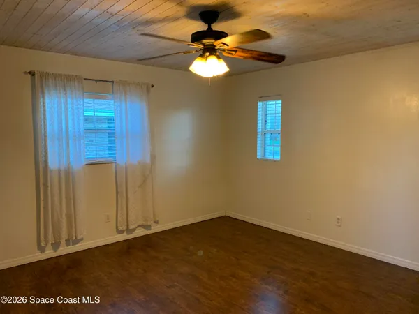 an empty room with a window