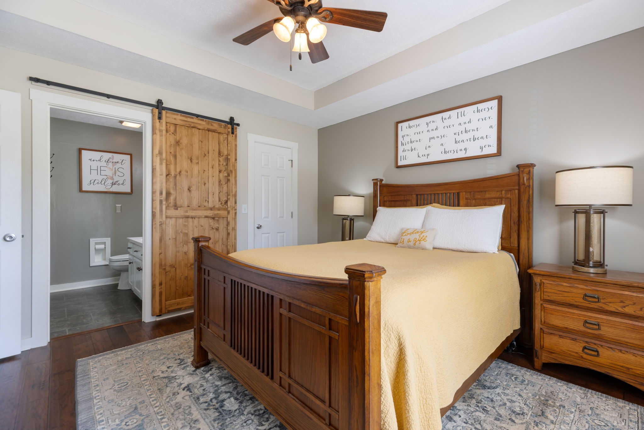 2118 Horton Way Lewisburg, TN 37091 - Photo 13 of 58 a bedroom with a bed and a chandelier